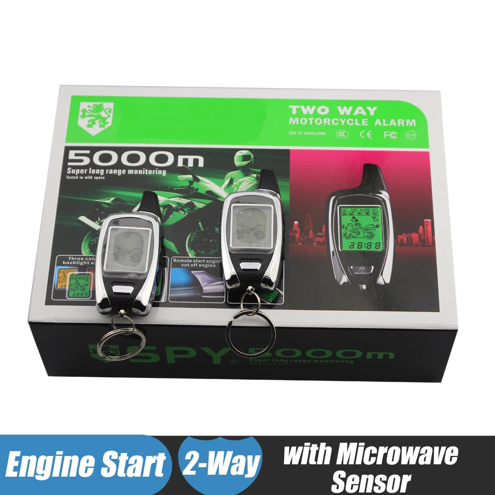 Spy 5000m Remote Start Two Way Motorcycle Alarm System Reviewmotors.co