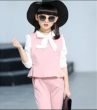 Children's clothing spring and autumn three-piece suit 2019 new casual long-sleeved pants suit 3-12 years old girls clothing set цена Children's clothing spring and autumn three-piece suit 2019 new casual long-sleeved pants suit 3-12 years old girls clothing set цены онлайн
