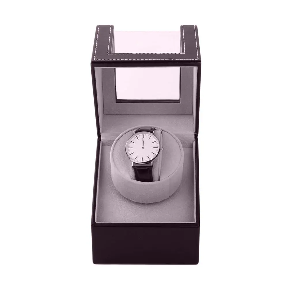 EU/UK/US/AU органайзер для хранения дисплей шкатулка держатель для мотора автоматический виндер механических часов коробка держатель для обмотки чехол