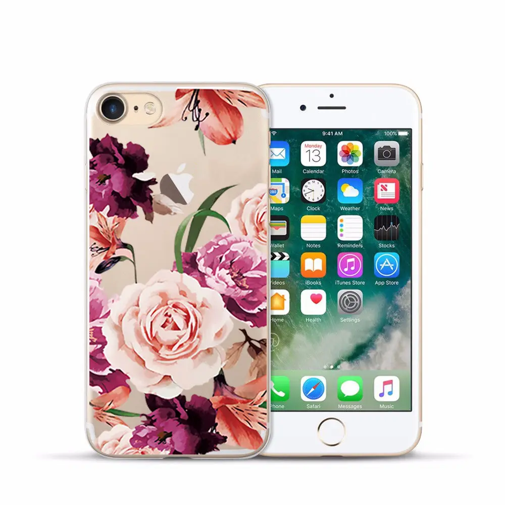 Arvin Case FOR Iphone 7 Soft Clear Protective TPU Back Cover FOR 5 5S 6 sPlus X XS Max XR Painting Silicon Cover FOR Iphone 6s (13)
