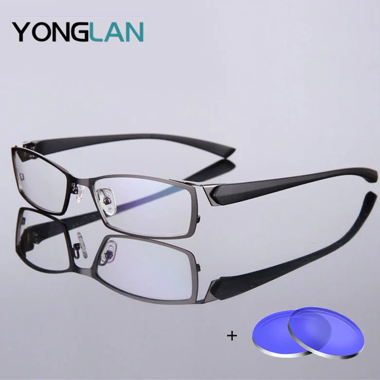 

Alloy Glasses Frame With Prescription lens Men Eyewear Assembly Customized Myopia Optical Photochromic Anti Reflective