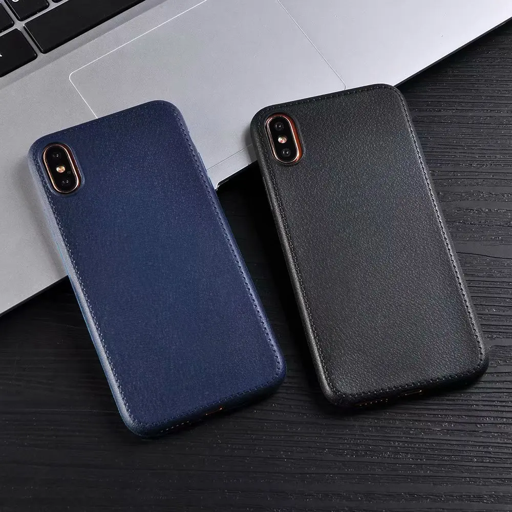 Чехол для телефона из искусственной кожи iphone 7 8 6 6s plus мягкий черный чехол ТПУ X XS MAX