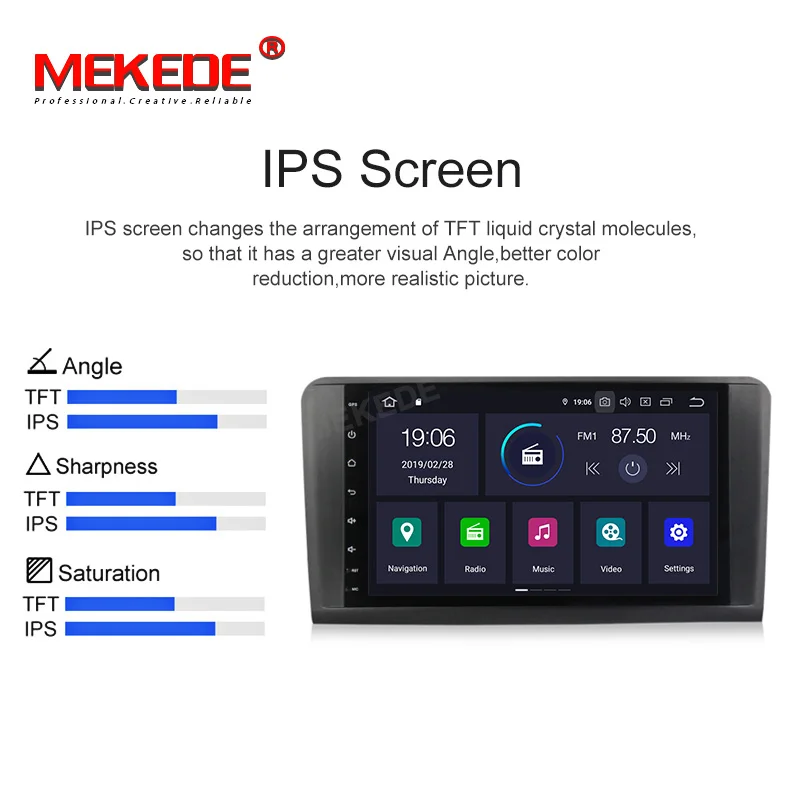 Top MEKEDE HD DSP Android 9.0 2G 4 CORE car GPS For Mercedes Benz ML GL W164 ML350 ML500 GL320 radio stereo navigation NO DVD PLAYER 3