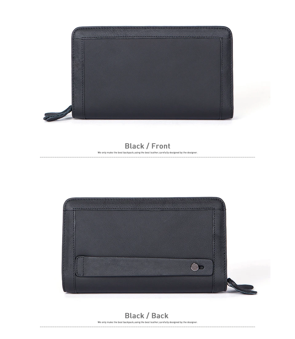 Embreagem Masculino bolsa Dupla Zip Carteira para