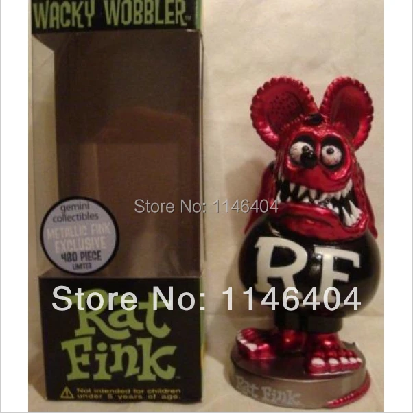 

Free Shipping  Rat Fink Red Bobble Head PVC Action Figure Toy