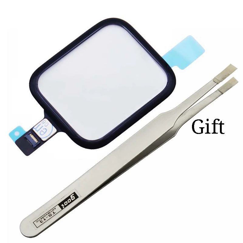 Цена 40 мм 44 мм сенсорный экран дигитайзер стеклянная панель объектива для Apple Watch series 4 40 мм 44 мм сенсорный экран Repiar Запчасти для Apple watch S4