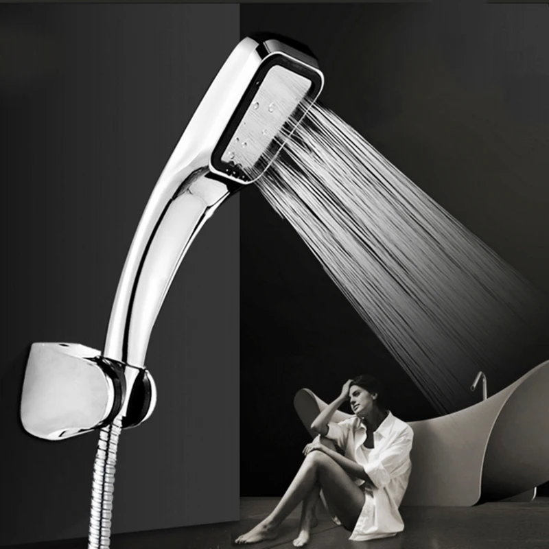 

300 hole Pressurized Water Saving Shower Head ABS With Chrome Plated Bathroom Hand Shower Water Booster Showerhead