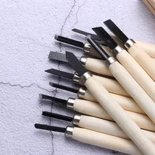 DAYFULI Новое поступление 6/12 шт./компл. резьба по дереву долотом couteau нож для основных резьбы по дереву ручной работы резиновые штампы ручные инструменты