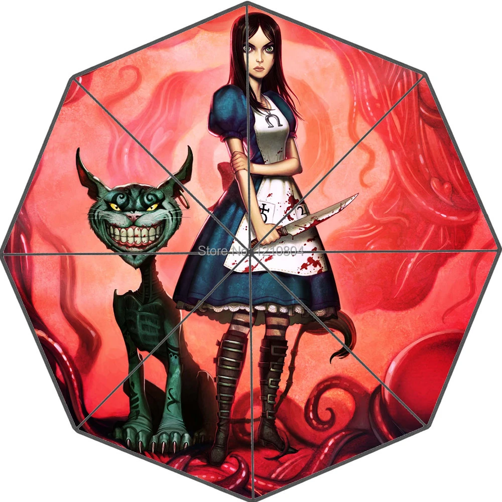 Juego de personalizada Alice Madness Returns Portátil Plegable Moda|fashion umbrella|umbrella fashionfoldable - AliExpress