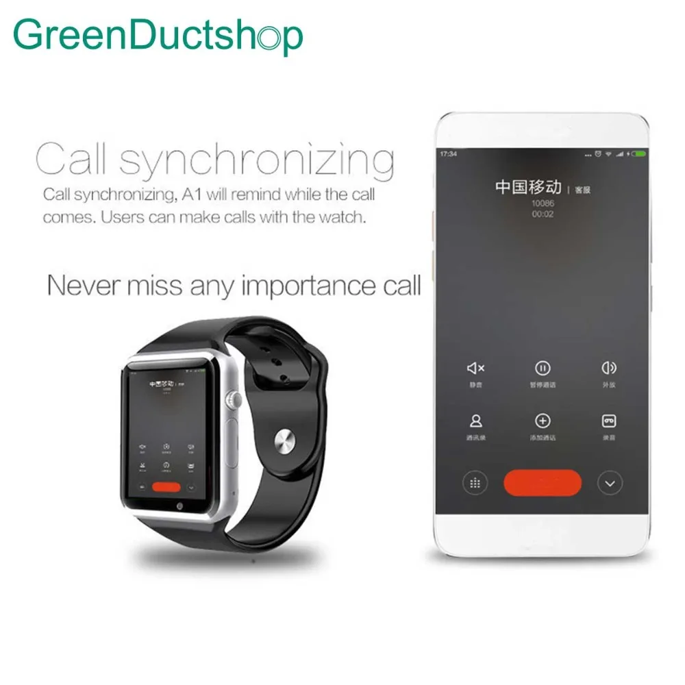 A1 Bluetooth Смарт часы Спорт Шагомер с 2G GSM SIM TF карта камера Smartwatch для Android и ios Россия