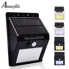 20 светодиодный настенный светильник на солнечных батареях, супер яркий водонепроницаемый светильник на солнечных батареях для наружного сада, двора с тремя режимами, светильник безопасности s