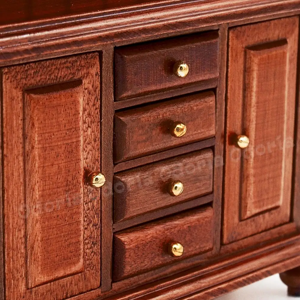 Odoria 1:12 миниатюрный кухонный шкаф с рабочим ящиком деревянный шкаф кукольный домик мебель аксессуары