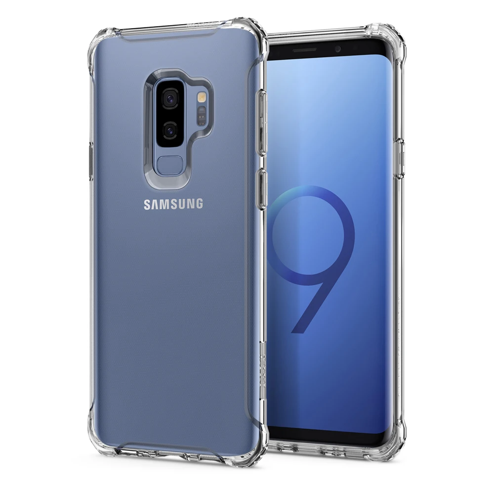 Прочный Чехол Spigen с кристаллами для samsung Galaxy S9 Plus/S9+(большой размер 6,2 дюйма - Цвет: Crystal Clear