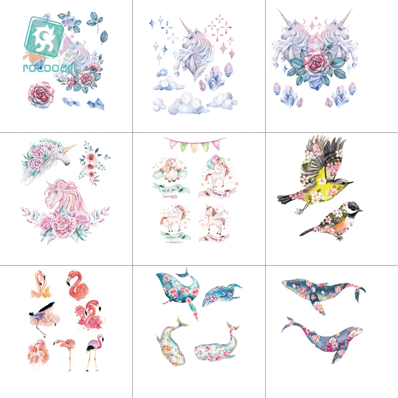 

1 Pcs Cartoon Unicorn Tattoo For Kid Cute Fake Taty Children Tatouage Temporaire Body Art Waterproof Temporary Tattoo Sticker