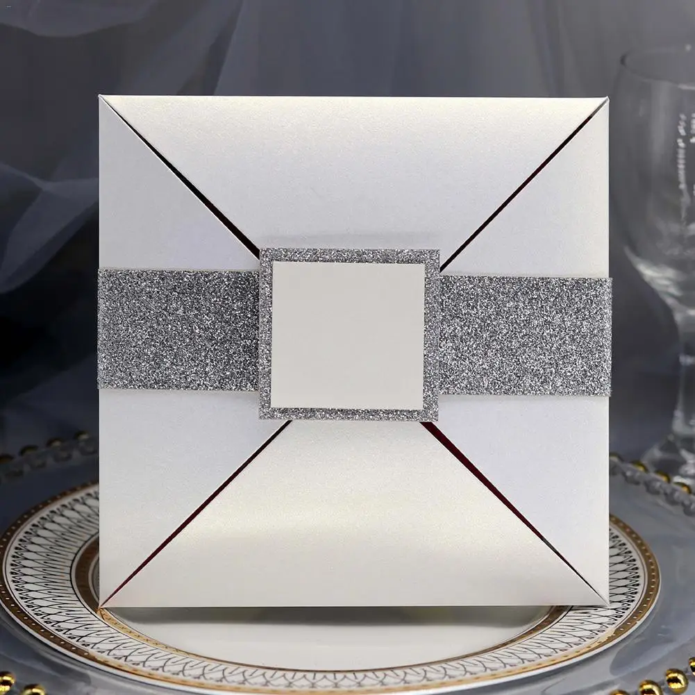  10PCS Business Annual Invitation Invitation Simple Wedding Invitation with Girdle Creative Greeting - 33027912949