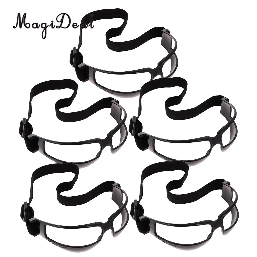 MagiDeal 5 Pieces Sports Basketball Dribble Specs Glasses Training Aid Supplies Black Fitness Equipments Resistance Bands