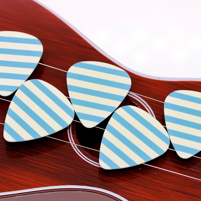 SOACH 50 шт. бас-гитара pick prucked Инструмент аксессуары Гитара/Медиаторы для акустической гитары/Детали укулеле синие полосы