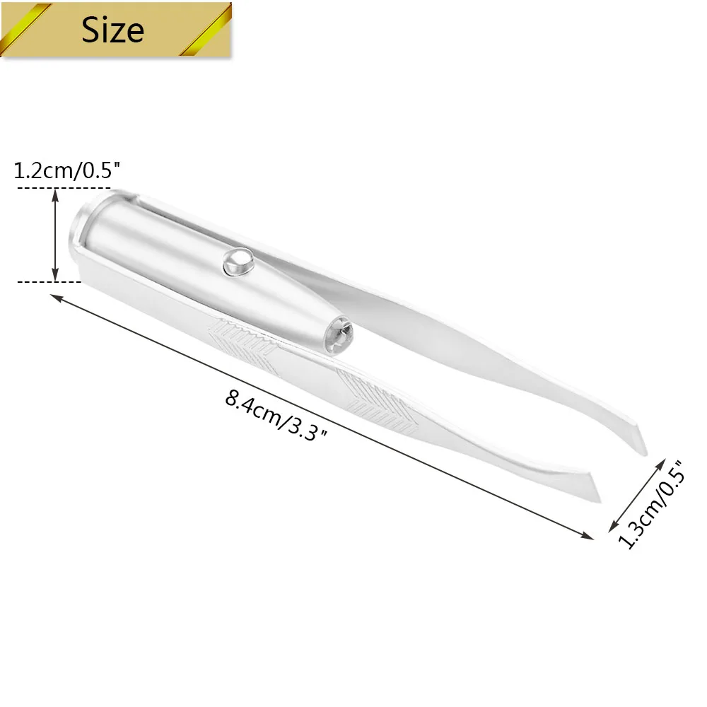 Инструменты для красоты светодиодный фонарь для завивки ресниц Пинцет с подсветкой из нержавеющей стали для бровей выщипывающие щипцы-пинцет косой