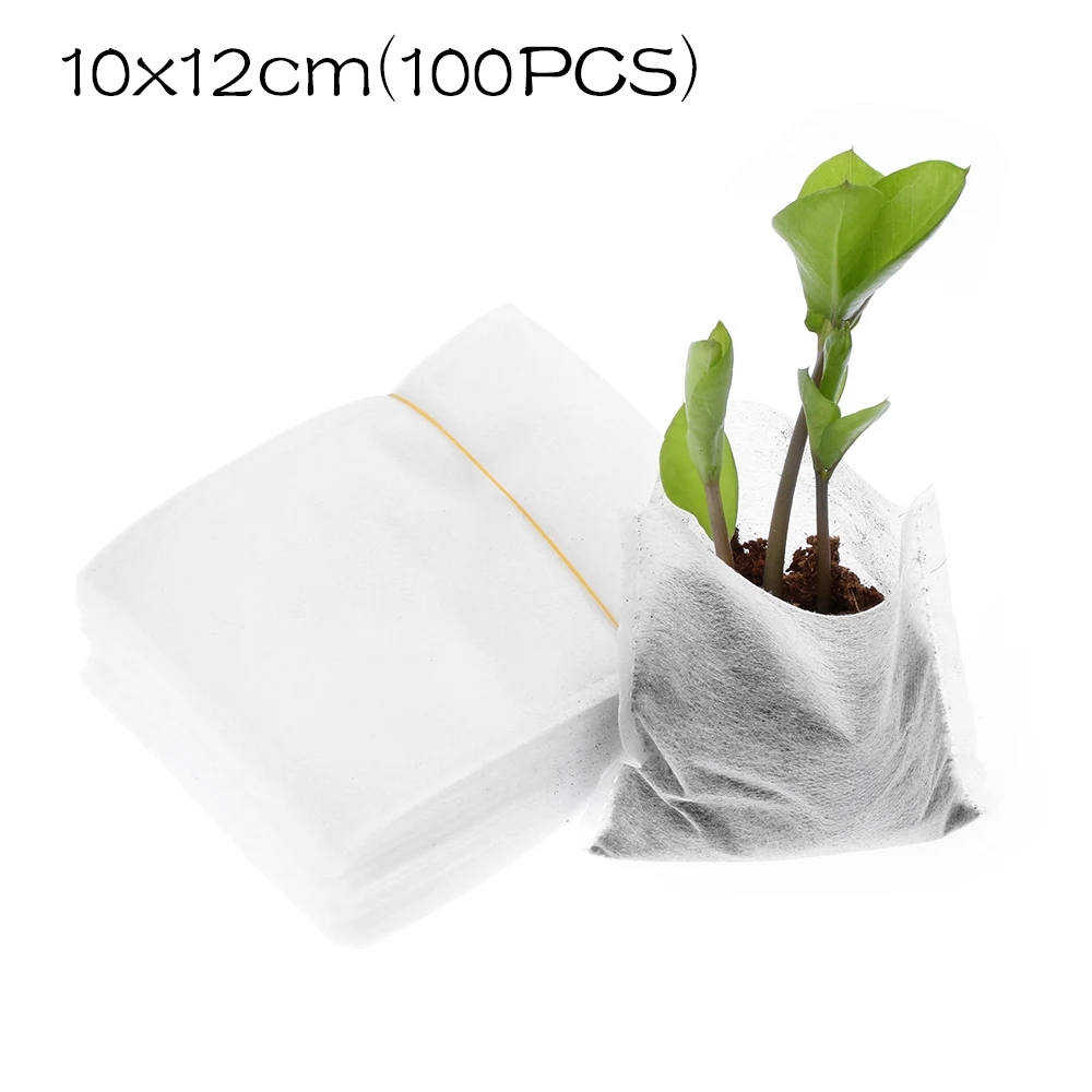 1/50/100 шт. биоразлагаемые нетканые мешки для питомника растительные мешки ткани рассады горшки eco-friendly аэрации посадки сумки Dropsh