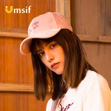 Новые женские Модные зимний комплект одежды из плюша с буквенным принтом бейсболки Женские однотонные Цвет Шапки козырьки бейсболка женская, шапка женская грузовые шапки