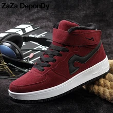 

Winter Mens Running Shoes Man Sport Boots Plush Warm Mens Trainers Sport Lace-Up High Top Men Boots Zapatillas Hombre Deportiva
