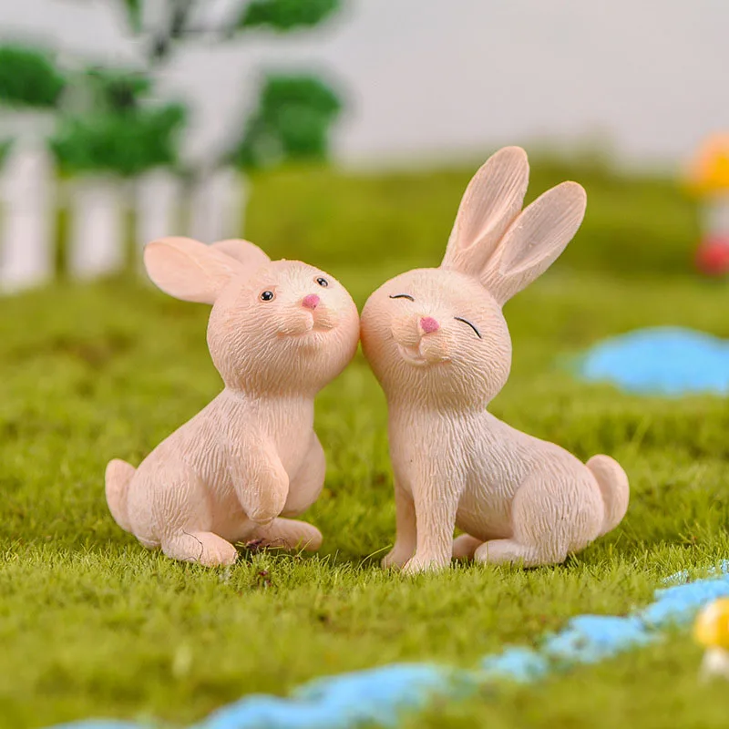 1 шт. миниатюрная фигурка кролика из ПВХ в виде животных|Игровые фигурки и