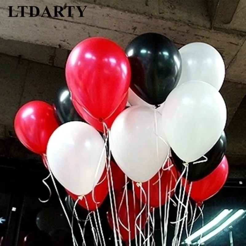 

25pcs/lot 3.2g Globos white black red helium Air Balloons latex Birthday Wedding Party Decoration kids toy Valentine's Day gift