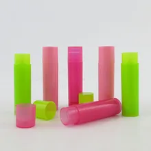 1000 x DIY 5 мл 5 г PP пластик макияж бальзам для губ тюбики контейнеры губная помада модные крутые тюбики для губ розовый зеленый Роза