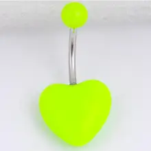 Милые, красивые ювелирные изделия в форме сердца, акриловые кольца для пирсинга пупка и пупка