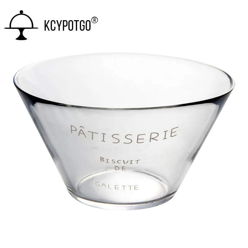 780ML Lead-free transparent glass salad bowl the Glass tableware