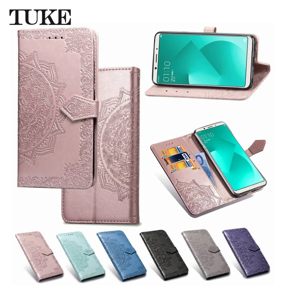 

Flip Case For Sharp shv43 Wallet Case 3D Embossed Mandala Flower Leather Cover Case