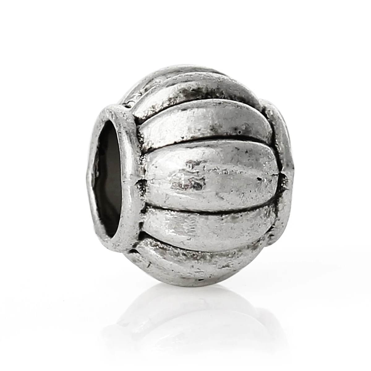 

Zinc metal alloy Spacer Beads Lantern Antique Silver About 8mm( 3/8") x 6mm( 2/8"), Hole:Approx 4mm, 10 PCs