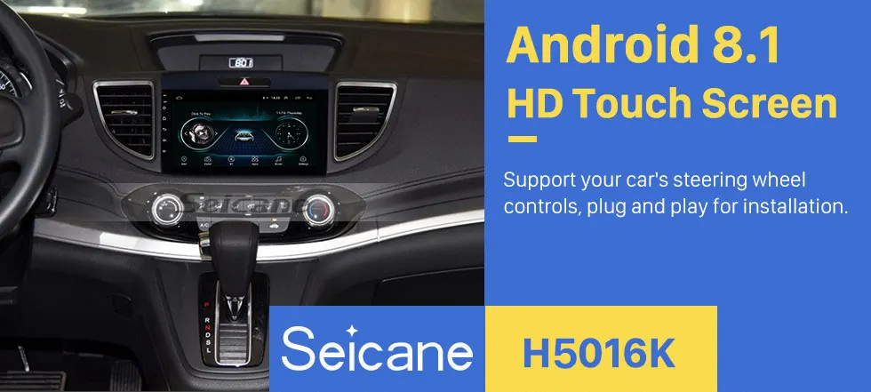 Seicane 9 дюймов Автомагнитола gps для 2011 2012 2013 Honda CRV с Bluetooth сенсорным экраном автостерео автомобильный мультимедийный плеер
