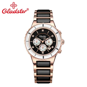 

Gladster Luxury Japan Miyota Quartz Movement Ceramics Female Watch Sapphire Crystal Ladies Dress Clock