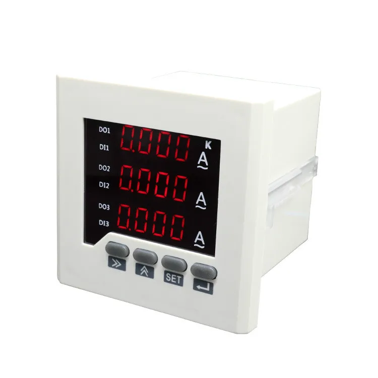 

Three phase intelligent digital display current meter upper and lower limit relay alarm