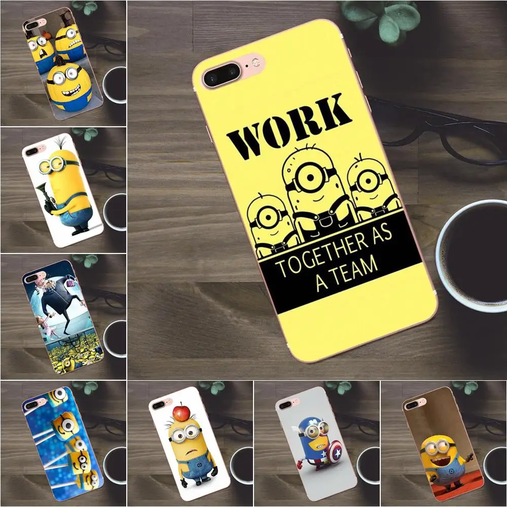 

Bixedx Soft Cell Cover Case For Apple iPhone X 4 4S 5 5C SE 6 6S 7 8 Plus Galaxy A3 A5 J1 J2 J3 J5 J7 2017 Gru Kids Minions D Me