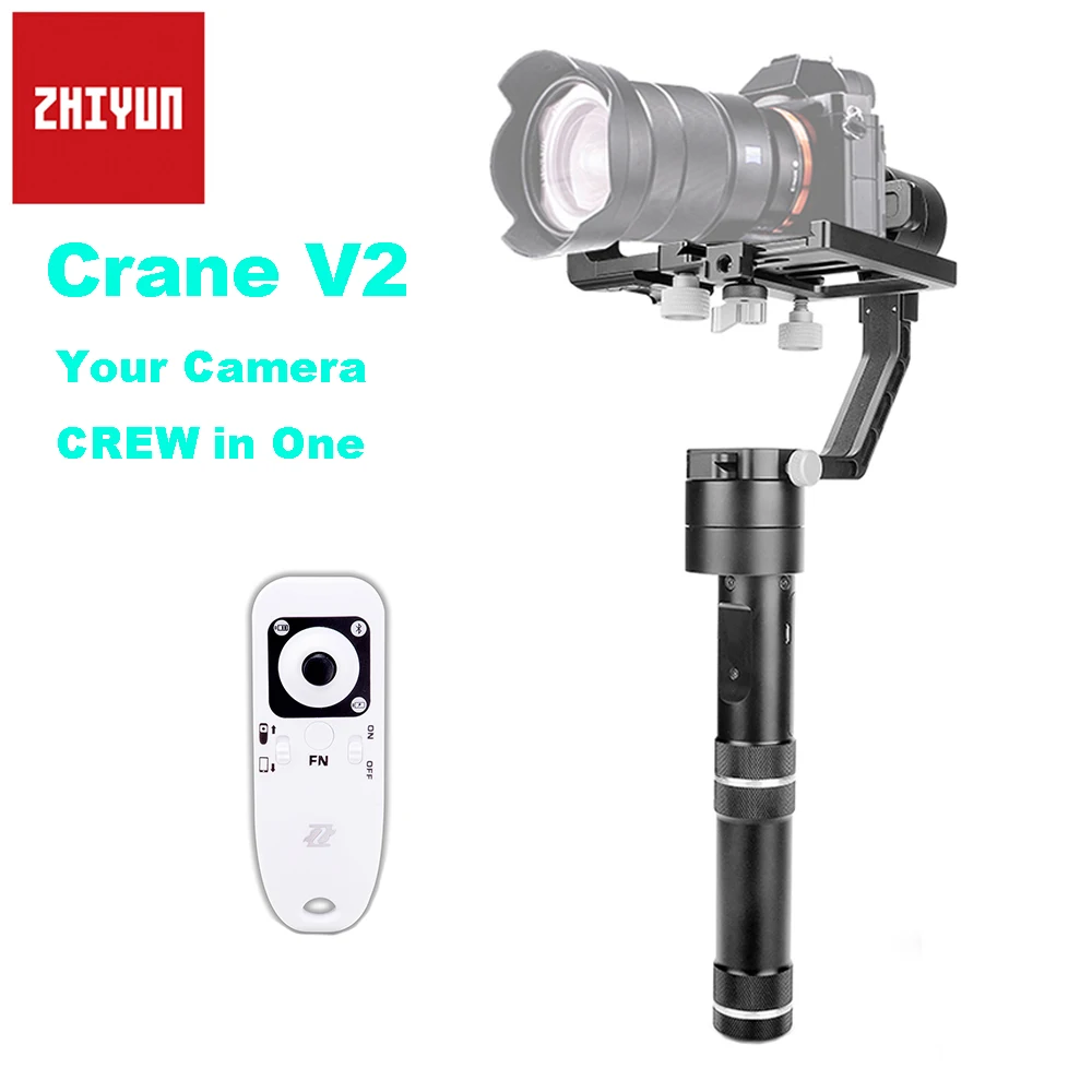 

Zhiyun Crane V2 3-Axis Brushless Handheld Gimbal Stabilizer with Wireless Remote Controller 360 Degree Moving for DSLR Camera