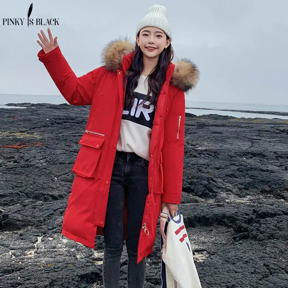 

PinkyIsBlack Military Thick Parka Overcoat Winter Warm Fashion Fur Hooded Outerwear Coats 2019 Women Winter Jacket Coat Female