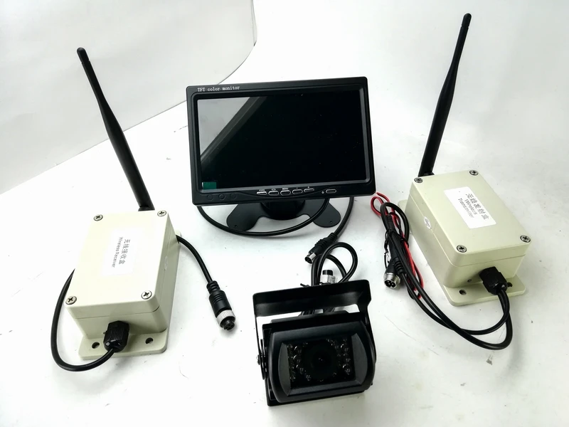

Wireless 7" LCD Monitor + Wireless IR Night Vision Rear View Camera for Bus Truck Backup DC12V-24V
