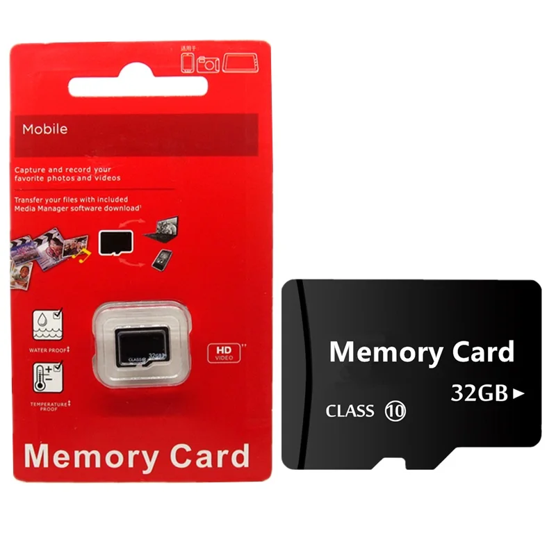 Карта памяти micro sd в красном блистере карта 32 Гб класс 10 TF мини флэш память 4 ГБ/8