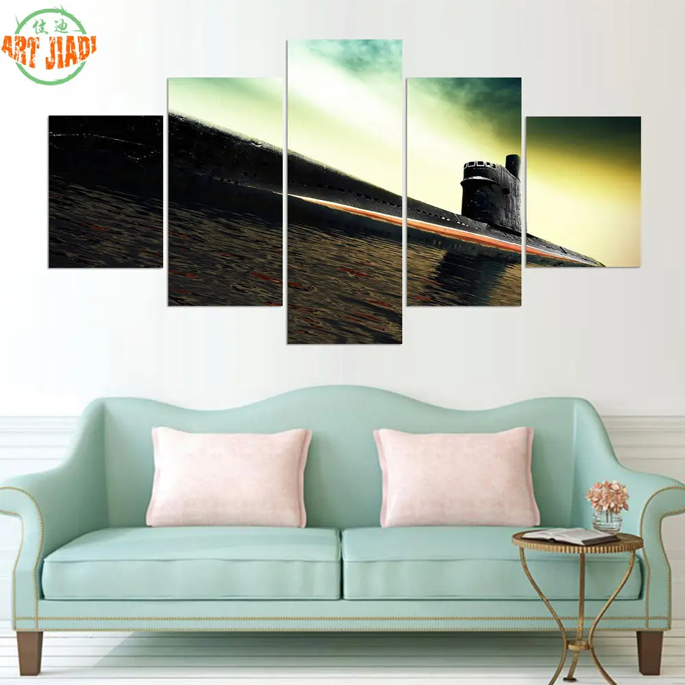 new 3 4 5 piece canvas art old submarine at sea painting hd canvas painting decorations for home wall art prints canvas b317 canvas painting canvas artsea painting aliexpress new 3 4 5