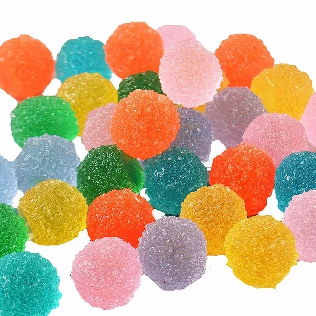 10pc Artificial Sugar Ball Mini Candy Food Miniatura Ornament Craft