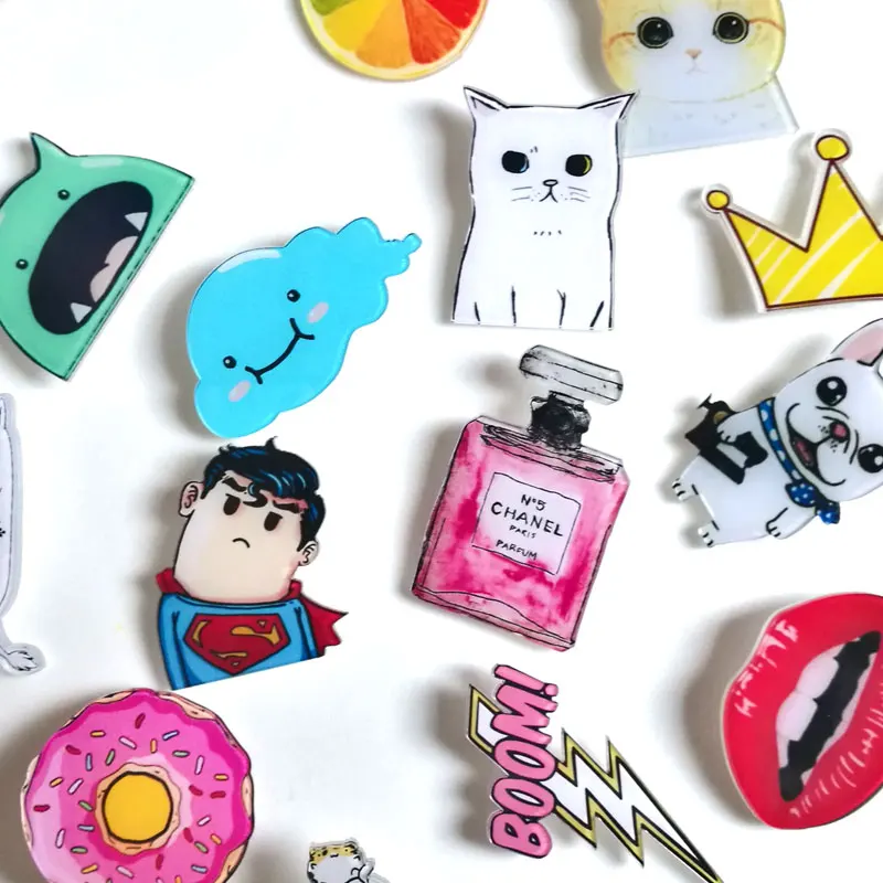 1 PCS cartoon Icon Free Shipping Kawaii Icons Harajuku Acrylic Pin Badge Backpack Decoration Badges