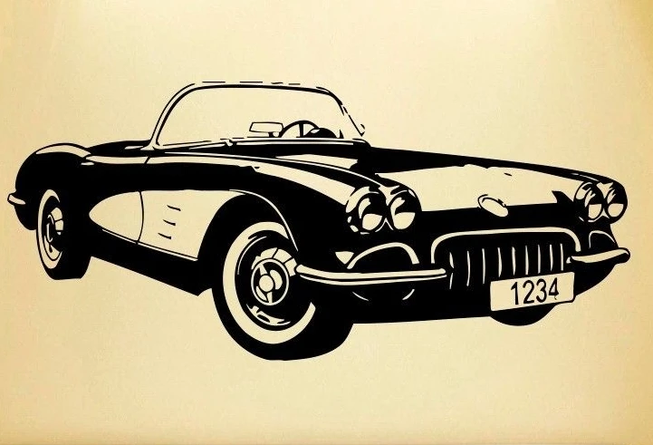 car vinyl wall decal old classic car auto home decor mural car vinyl wall decal old classic car auto home decor mural