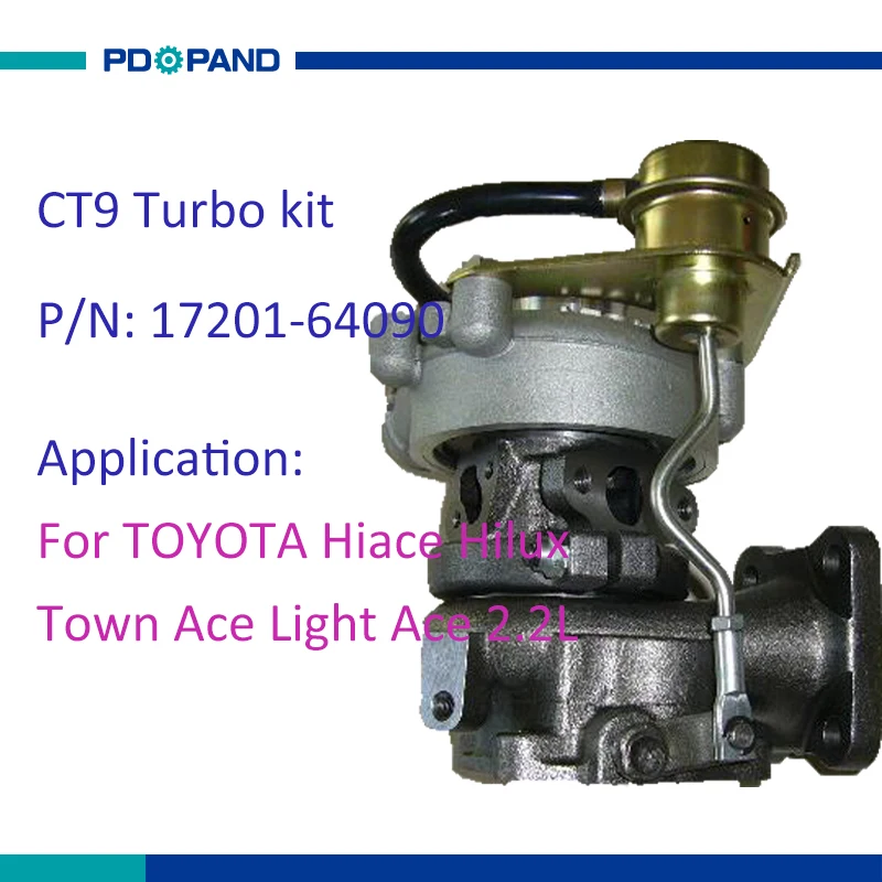 Полный комплект турбо-зарядного устройства CT9 17201-64090 1720164090 для Toyota Hiace Hilux LightAce Lite