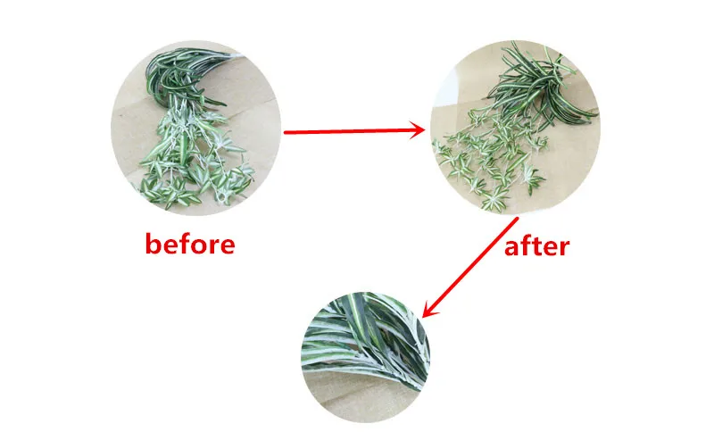Flone Artificial Chlorophytum Plant Simulation Flower Vine Fake Plastic Plant Flower Bouquet Wedding Home Party Decor Art Floral (16)