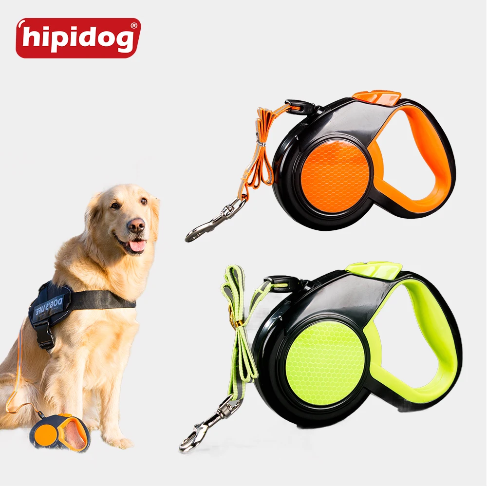 

Hipidog 3M 5M Reflective Retractable Dog Leash Automatic Extending Walking Lead Traction Rope For Small Medium Large Dogs