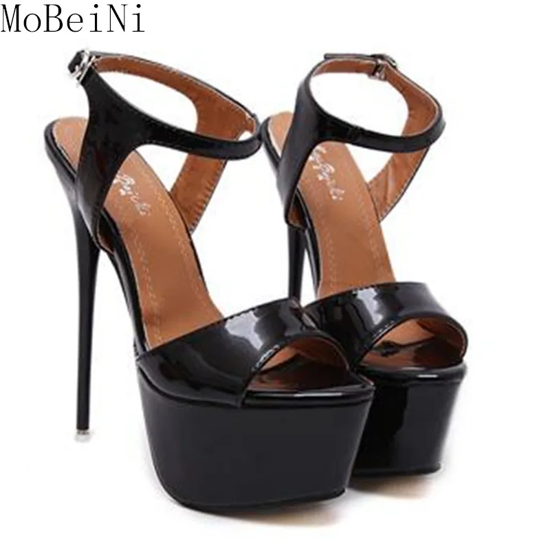 

New Summer Sexy Women High Heels Sandals 16cm Fashion Stripper Shoes Party Pumps Shoes Women Plus Size 35-46 Platform Sandals