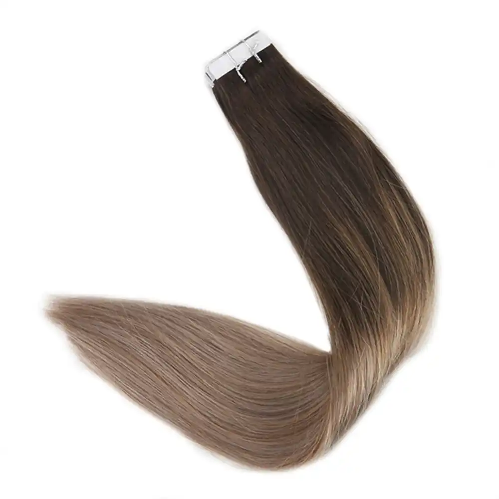 Full Shine Tape Hair Color 2 6 18 Dark Brown Fading To Ash