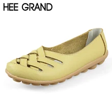 HEE GRAND Nest Hole Women Shoes 2016 Summer Style Leather Sandals Cool Flats Comfort Shoes Woman Candy Color Size 35-40 XWZ132